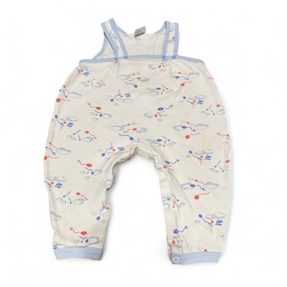 Vintage Baby Dior Romper 100% Cotton USA Kite Cloud Print 15-21 Lbs Baby